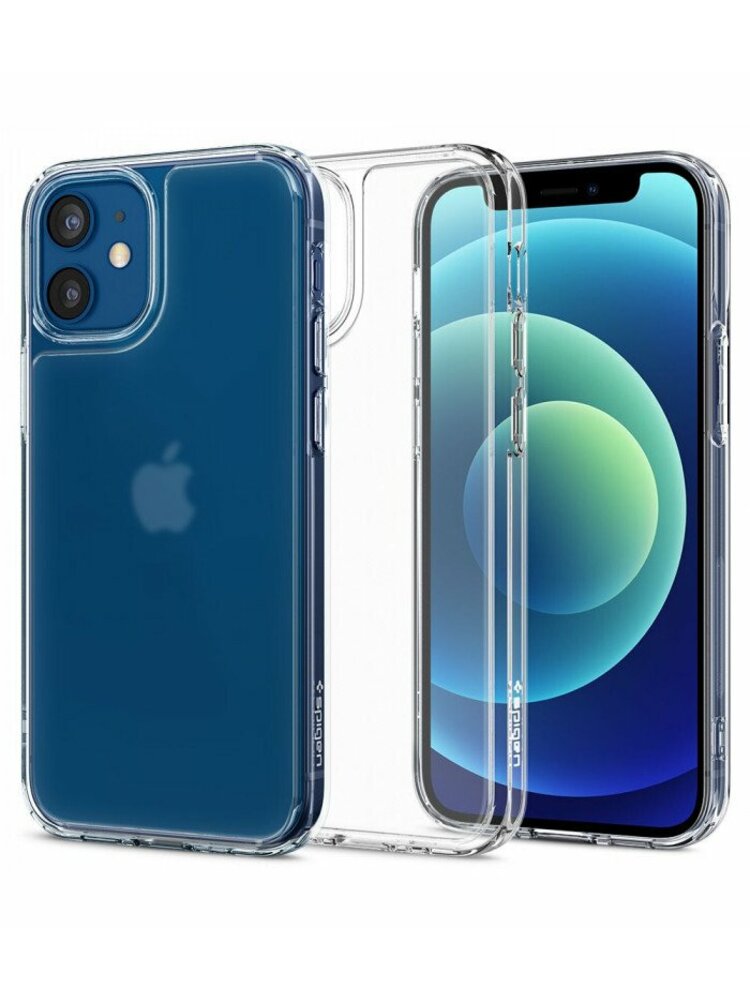 Matinis skaidrus dėklas Apple iPhone 12 Mini telefonui "Spigen Quartz Hybrid"