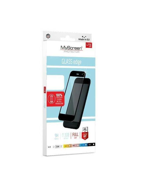 „MS Lite Glass Edge FG Realme 7“ juodas / juodas pilnas klijai