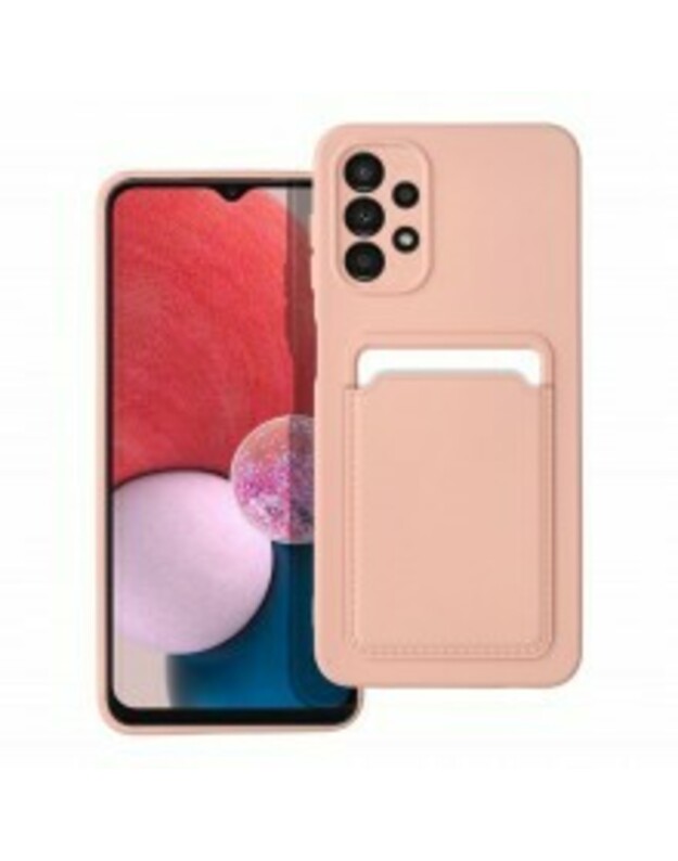 Samsung A13 5G Forcell Card dėklas, rožinis
