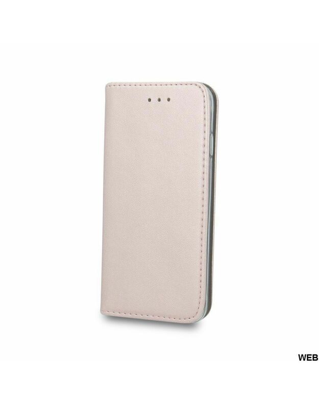 Dėklas, skirtas Samsung Galaxy S10 Lite FLIP ekologiškos odos Rožinio aukso magnetiniu užsegimu