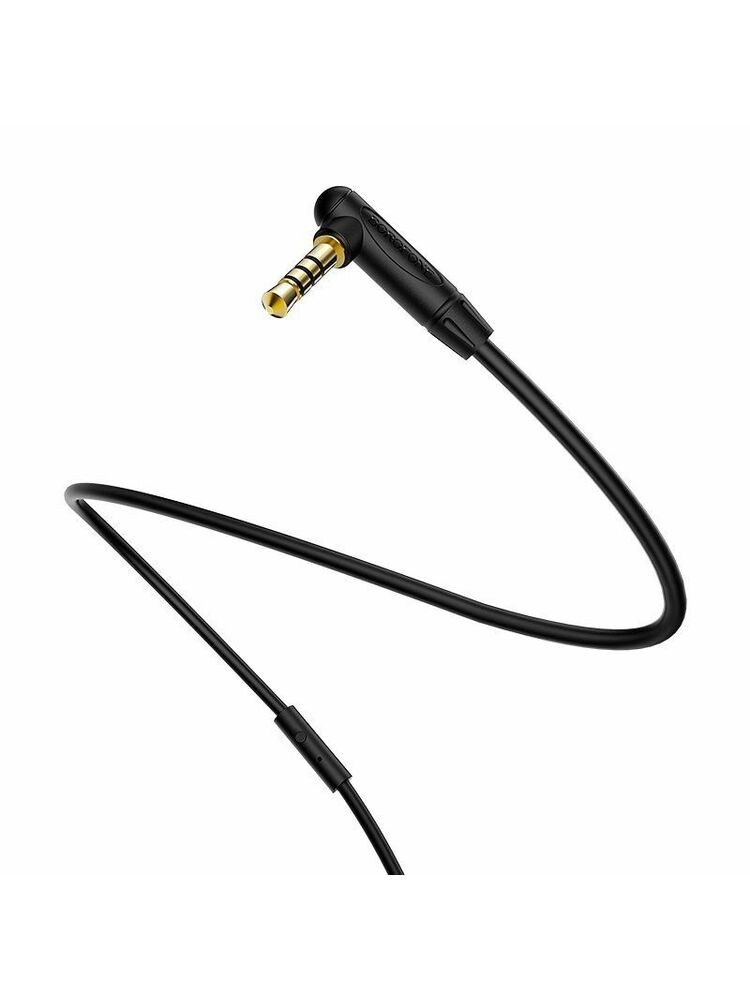 Audio adapteris 3,5mm į 3,5mm Borofone BL5 AUX su mikrofonu juodas 