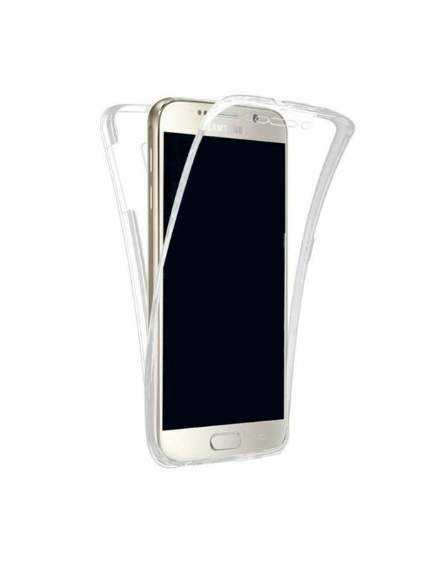 360 Ultra Slim priekis + galinė dalis, skirta Samsung Galaxy J3 PRO (2017) FORCELL Silikoninis telefono dėklas, skaidrus
