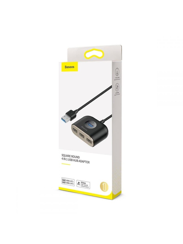 Baseus apvalus USB adapteris HUB USB 3.0 - 1x USB 3.0 + 3x USB 2.0.1m