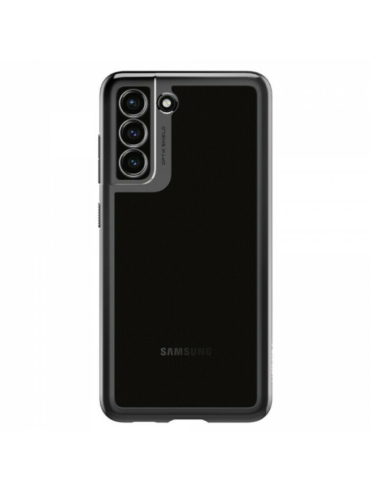 Pilkas dėklas Samsung Galaxy S21 FE telefonui "Spigen Optik Crystal"