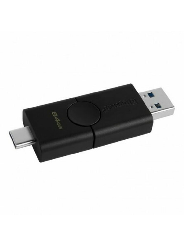 Kingston DataTraveler DUO 64GB USB 3.2 Type-A + Type-C, Black - USB atmintinė