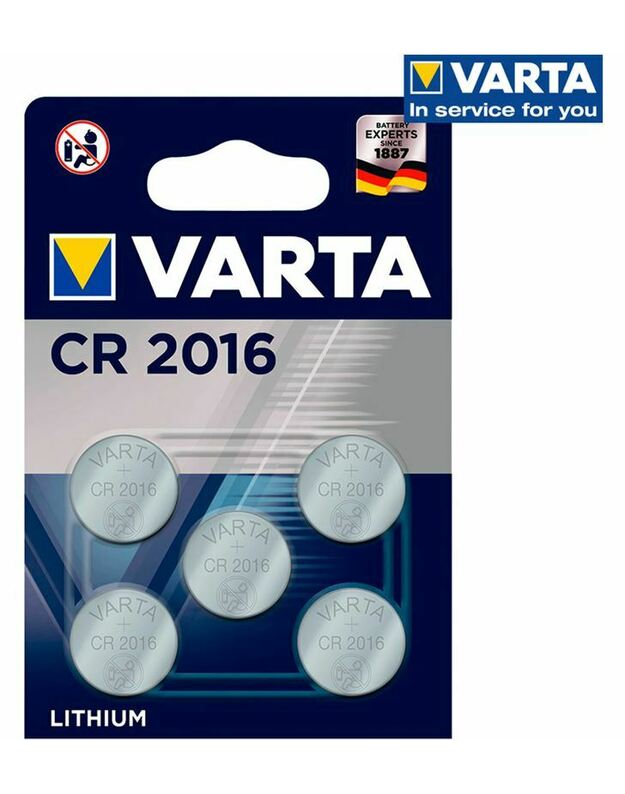 Varta Electronics CR2016 Button cell CR2016 Lithium 87 mAh 3 V 5 vnt