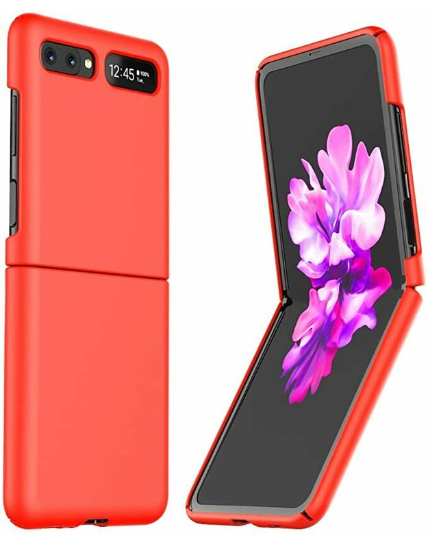 araree [Aero] Galaxy Z Flip Case, itin plonas ir kietas polikarbonatinis dėklas, raudonas