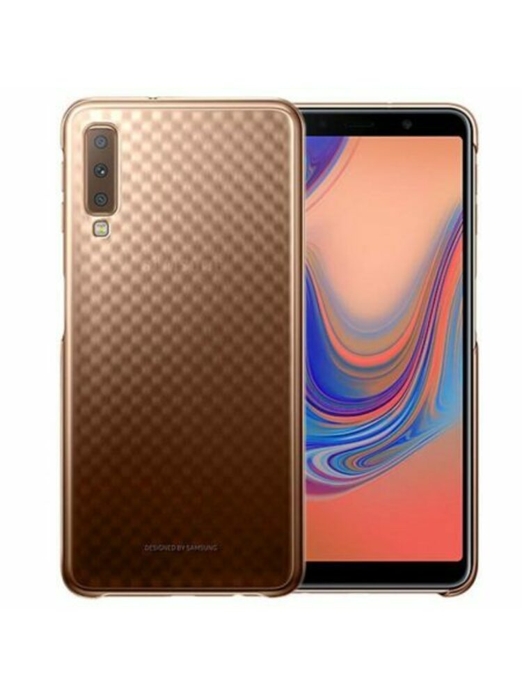 Dėklas Samsung Gradation Cover A7 (2018), auksinis (EF-AA750CFEGWW)