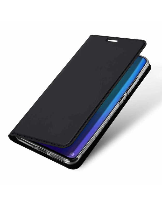 Juodas atverčiamas dėklas Huawei P30 Pro "Dux Ducis Skin Pro"