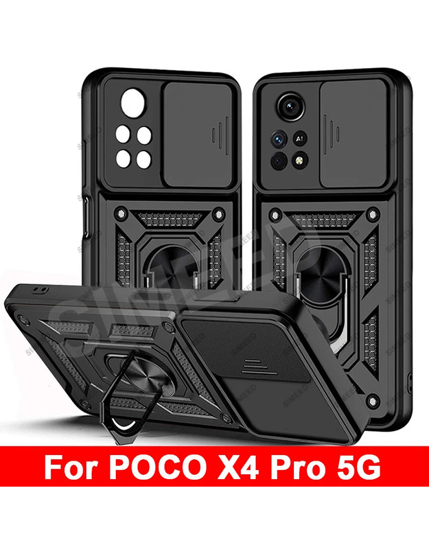 POCO X4 Pro 5G dėklas, juoda nugarėlė