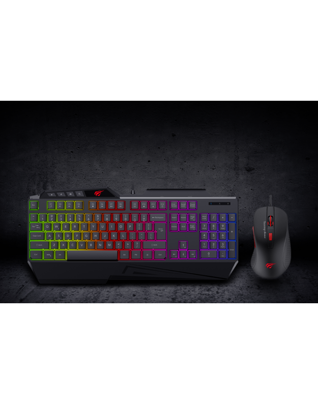 Havit GAMENOTE KB852CM Gaming Set 2in1 Keyboard + Mouse, Black - laidinės klaviatūros ir pelės rinkinys