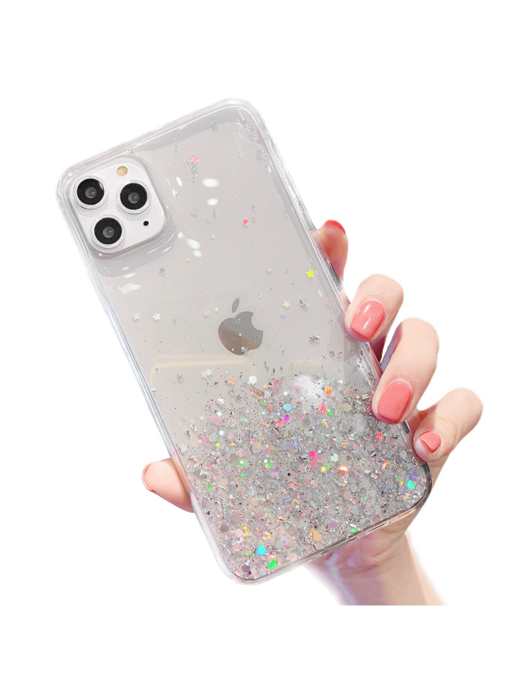 Dėklas XIAOMI REDMI NOTE 11 4G / NOTE 11S Sequins Glue Glitter Case  rožinis