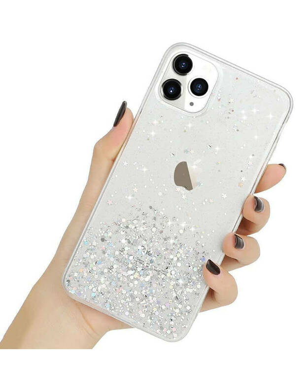 Dėklas XIAOMI REDMI NOTE 11 4G / NOTE 11S Sequins Glue Glitter Case skaidrus  