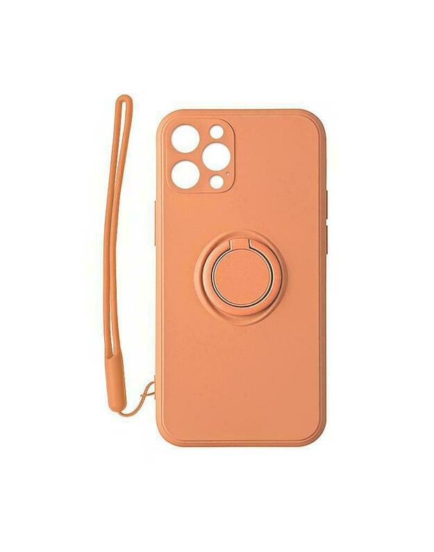 Dėklas Mocco Pastel Ring For Apple iPhone 12 Max, Apple iPhone 12 Pro Max, oranžinė