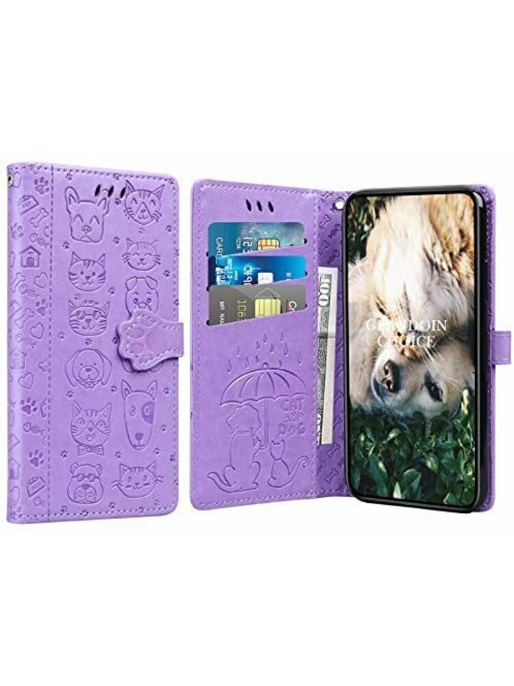 Dėklas Cat-Dog Samsung A546 A54 5G violetinis