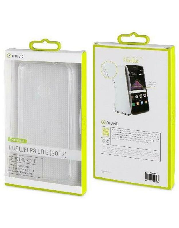 Muvit Transparent Crystal Soft“ lankstus dėklas, skirtas „Huawei P8 Lite 2017“