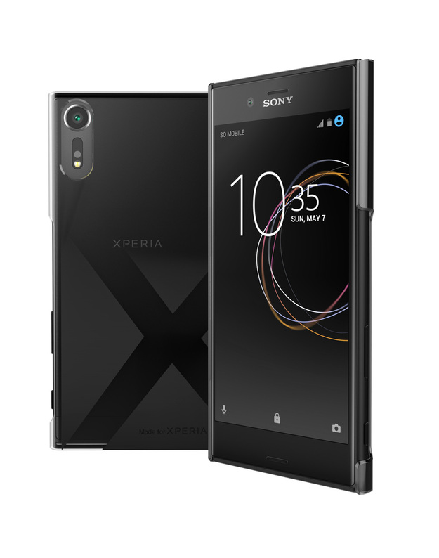 Tvirtas skaidrus krištolinis dėklas, skirtas Xperia XZ Premium