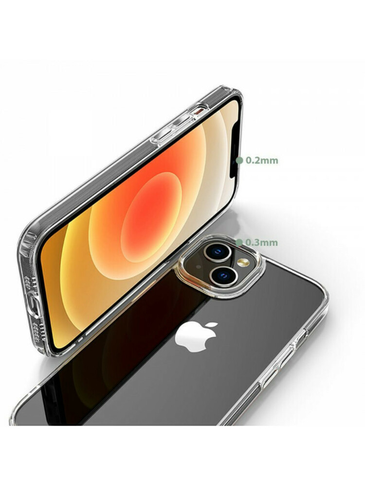 Skaidrus dėklas Apple iPhone 14 telefonui "Tech-Protect Flexair Hybrid"