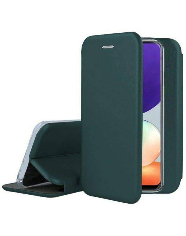 Tamsiai žalias atverčiamas dėklas Samsung Galaxy A146 A14 5G "Book Elegance"