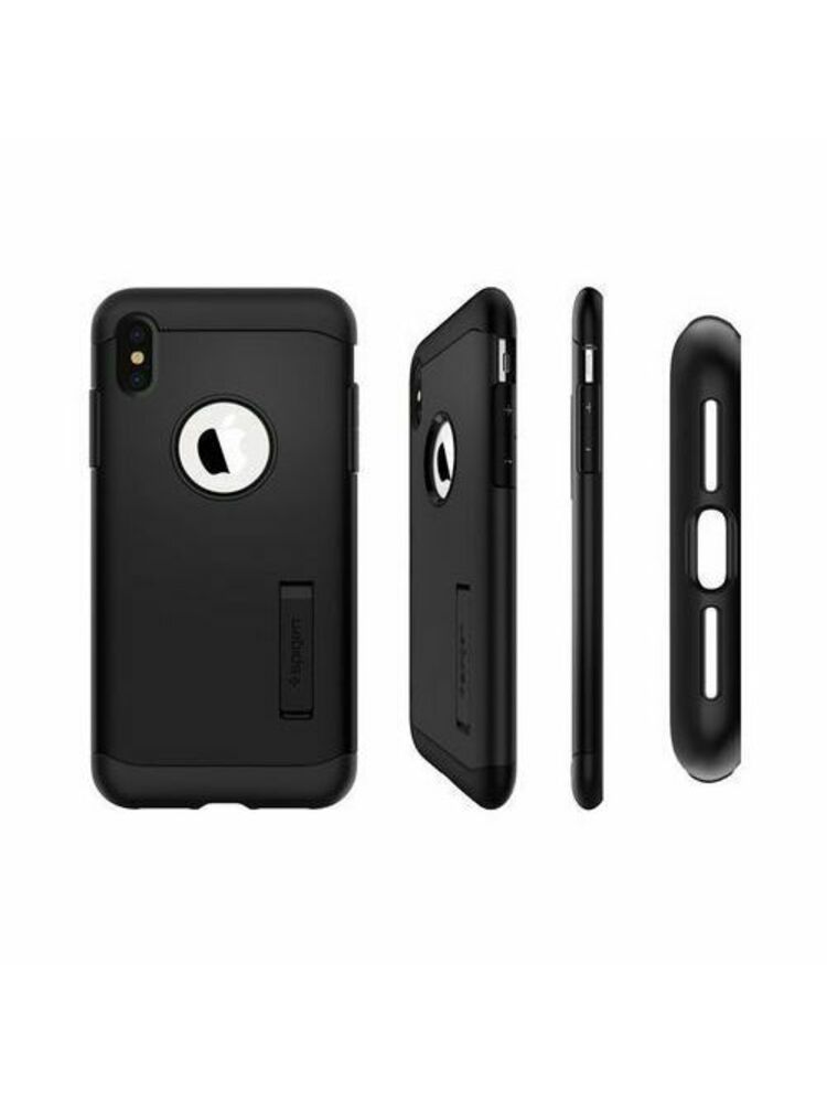 Plonas šarvų dėklas apple iphone xs max black - juodas (Spigen)