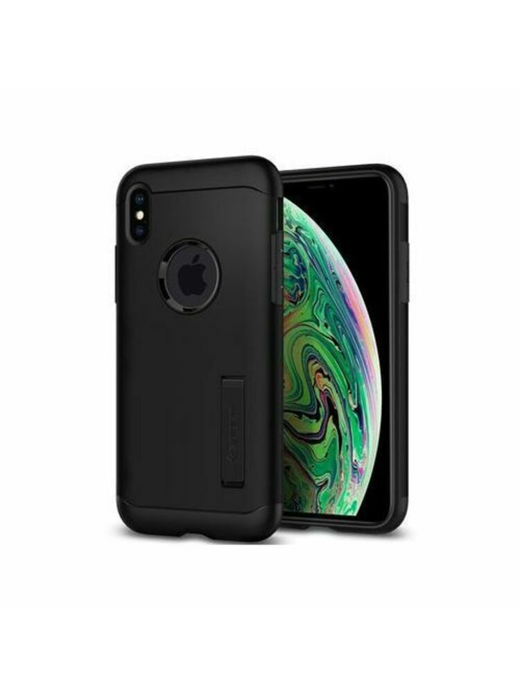 Plonas šarvų dėklas apple iphone xs max black - juodas (Spigen)