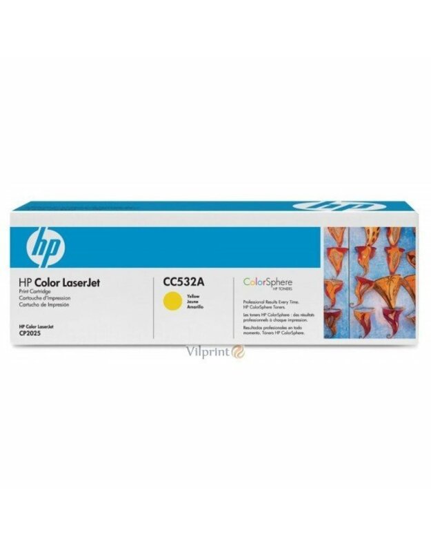 HP CC532A (Nr. 304A, Yellow / Geltona) tonerio kasetė, 2800 psl.