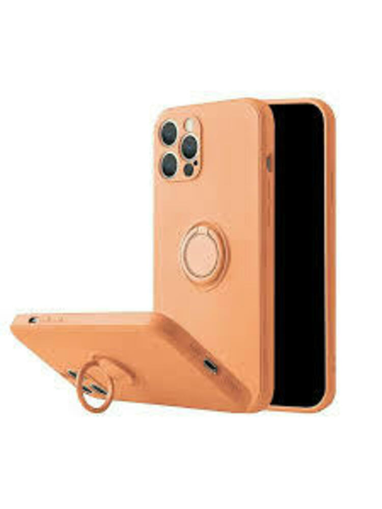 Dėklas Mocco Pastel Ring For Apple iPhone 12 Max, Apple iPhone 12 Pro Max, oranžinė