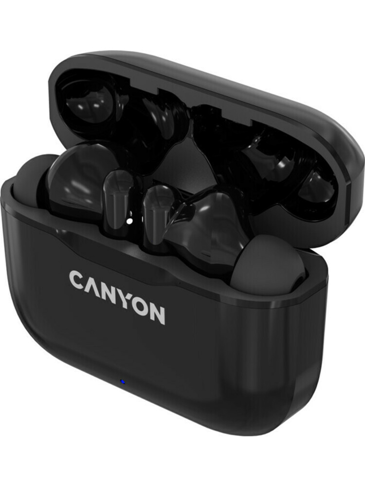 „Canyon TWS-3“ „Bluetooth“ laisvų rankų įranga, su mikrofonu, BT V5.0, „Bluetrum AB5376A2“, baterija „EarBud“ 40 mAh*2+įkrovimo dėklas 300 mAh