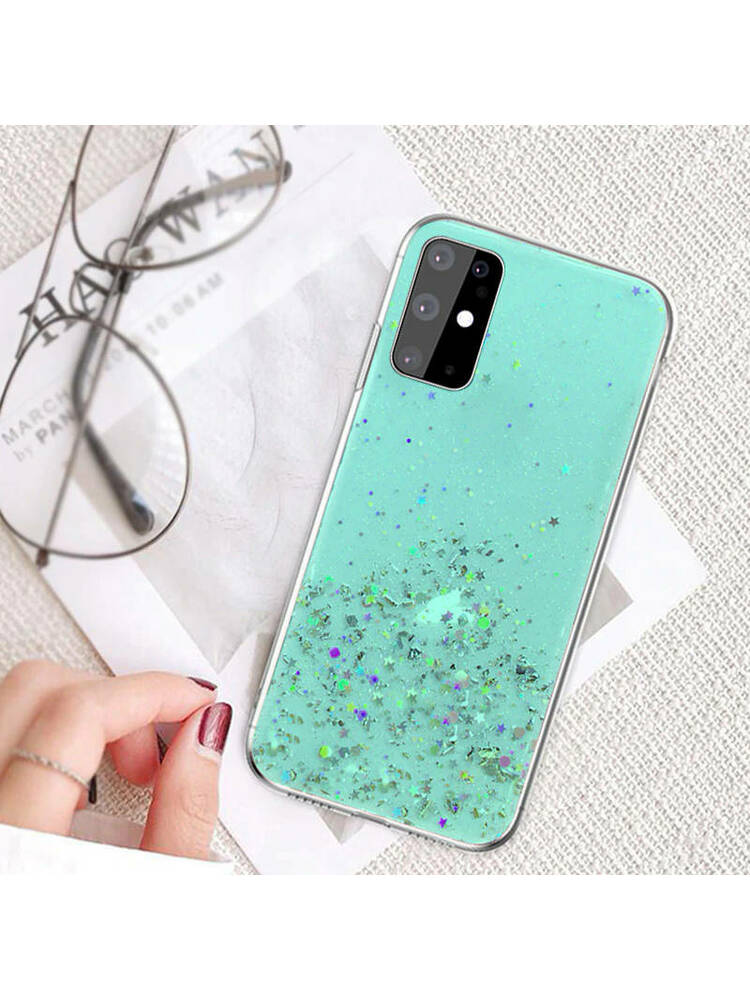 Dėklas XIAOMI REDMI NOTE 11 4G / NOTE 11S Blizgučiai blizgučiai Klijai Glitter Case mėtų