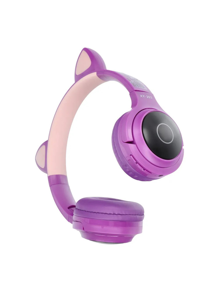 Ausinės belaidės CAT EAR modelis XY-203 violetinės spalvos