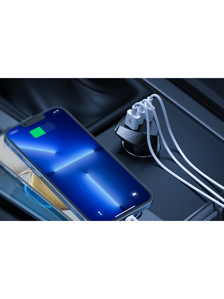 Automobilinis įkroviklis 3x USB, "Remax RCC322", 3,1 A (juodas)