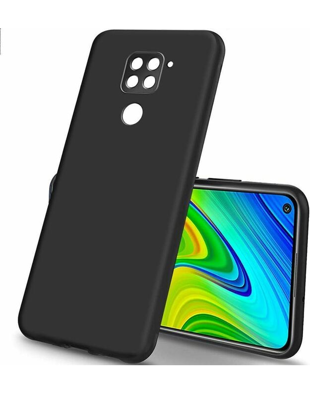 SENSO SOFT TOUCH XIAOMI REDMI NOTE 9 juodas galinis viršelis