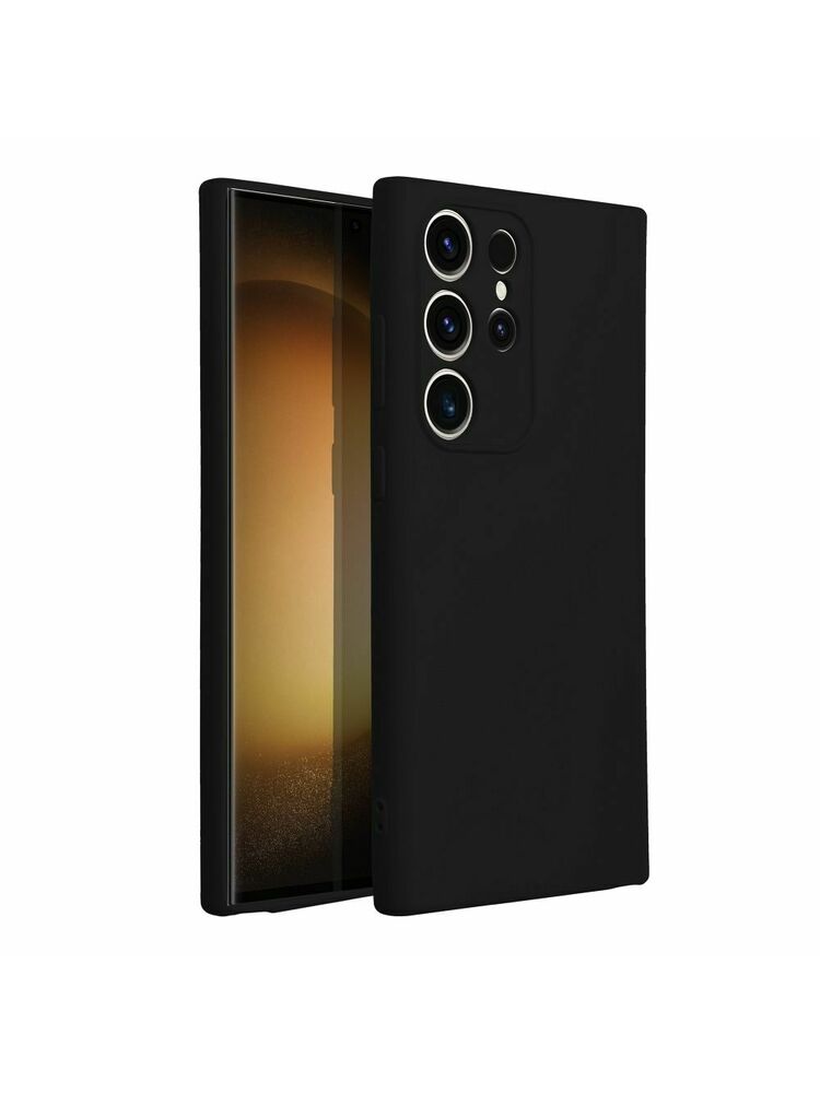 SAMSUNG S23 Ultra silikoninis dėklas, juodas