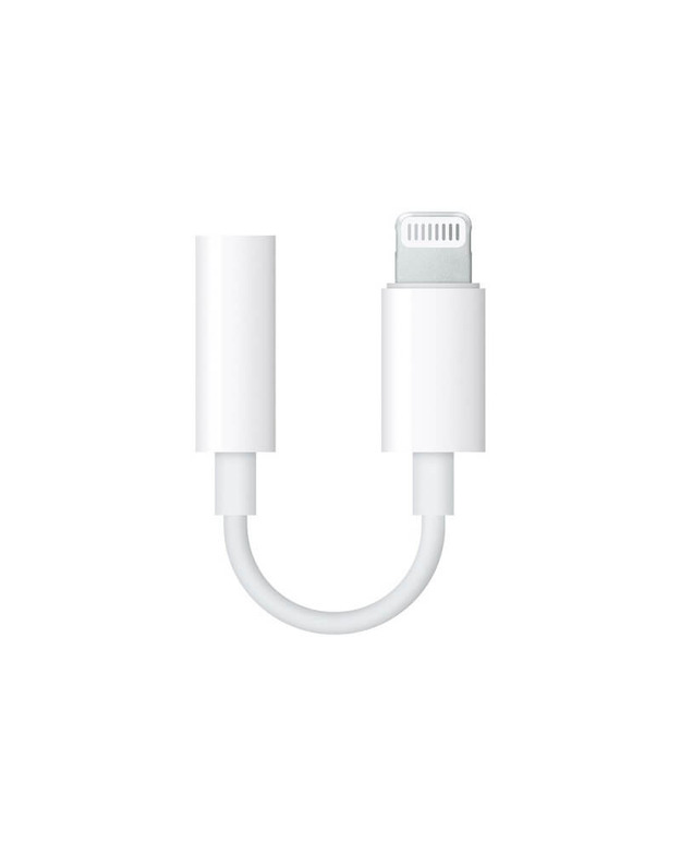 Apple Lightning to 3.5mm Headphone Jack Adapter, MMX62ZM/A (A1749), White - ausinių adapteris