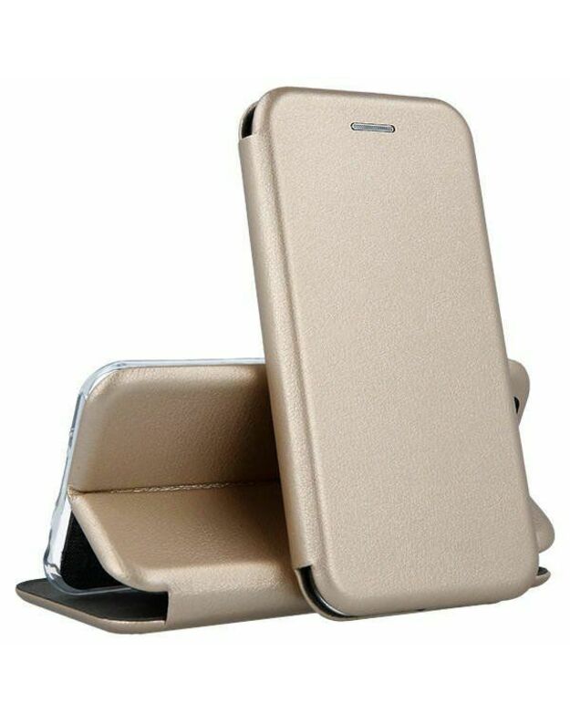 Auksinės spalvos atverčiamas dėklas Samsung Galaxy J730 J7 2017 "