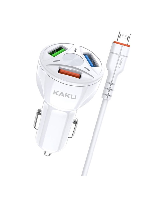 Automobilinis įkroviklis 20W 4,8A QC3.0 3xUSB