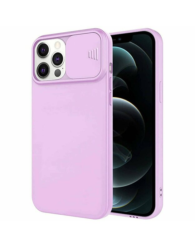 Dėklas IPHONE 11 PRO Nexeri Silicone Lens Privacy Slider Kameros dangtelis violetinis