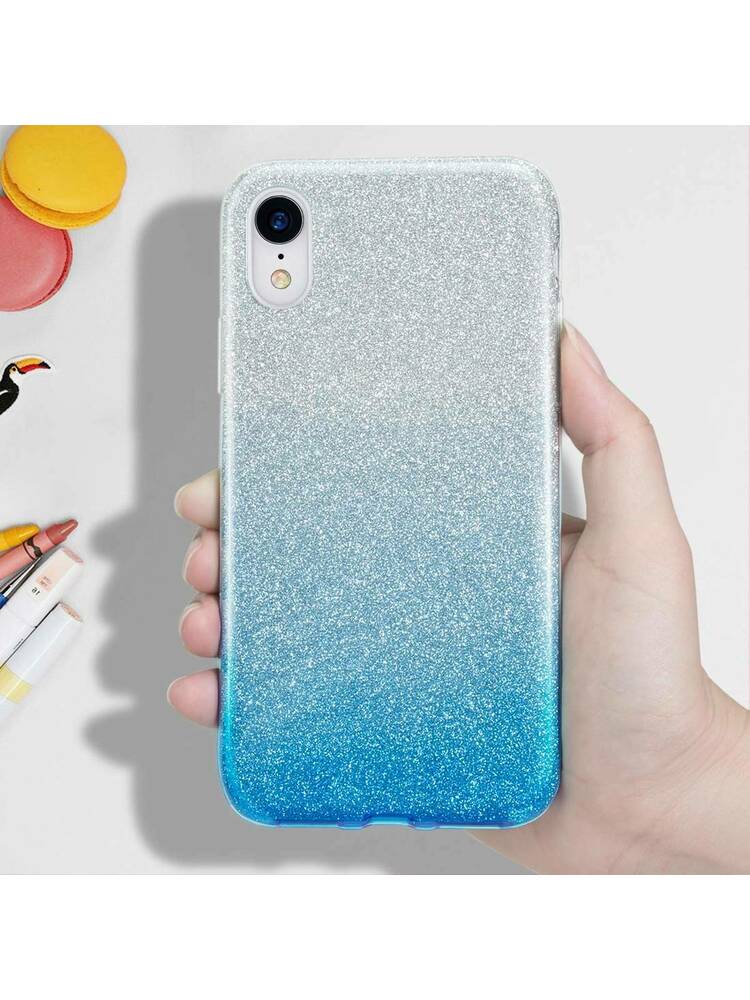 Dėklas XIAOMI 12 LITE Glitter sidabrinis ir mėlynas