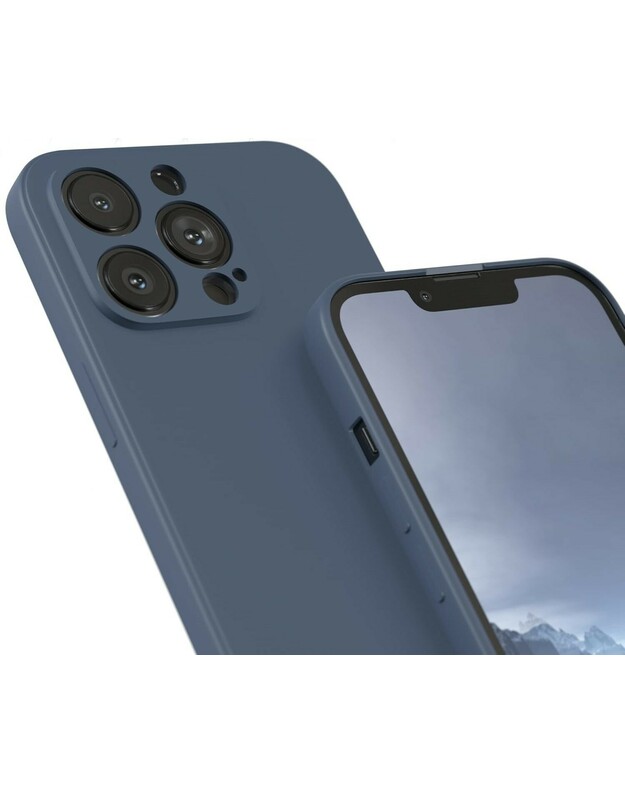 Dėklas Liquid Silicone 1.5mm Xiaomi Redmi Note 14 Pro 4G tamsiai mėlynas