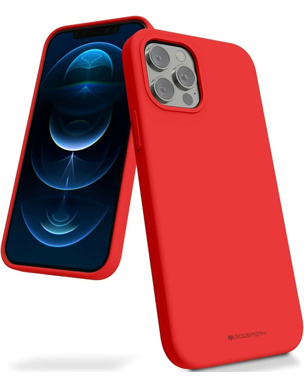 Dėklas Mercury Silicone Case Samsung G990 S21 FE 5G raudonas