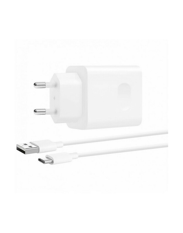 Įkroviklis Huawei CP404B SuperCharge 22.5W USB-A + USB-A to USB-C cable 1.0m baltas