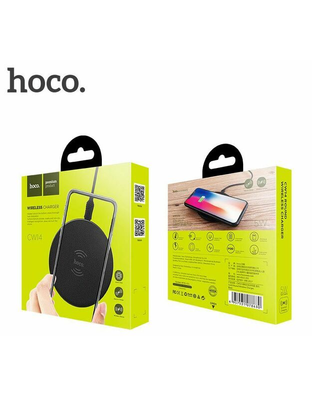 Juodas įkroviklis belaidis Hoco CW14 (5W)