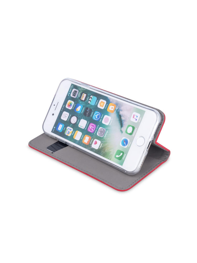 Išmanusis magnetinis dėklas, skirtas „Samsung Galaxy A22 4G“, raudonas