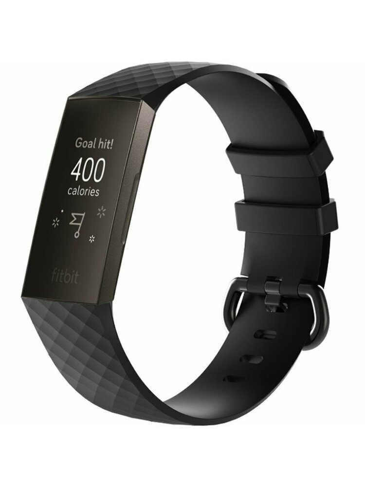 Rombinis dirželis, skirtas Fitbit Charge 3/4 – juodas