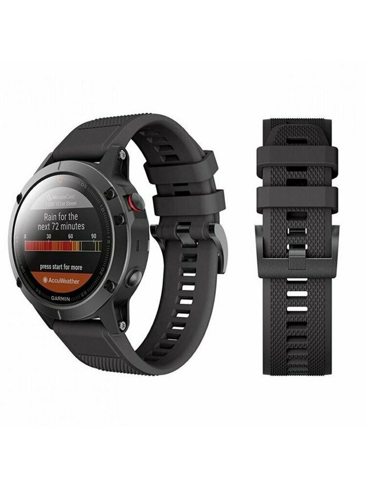 Lygus dirželis, skirtas Garmin Fenix ​​​​5/6/6 Pro / 7 / Forerunner 935/945 - juodas