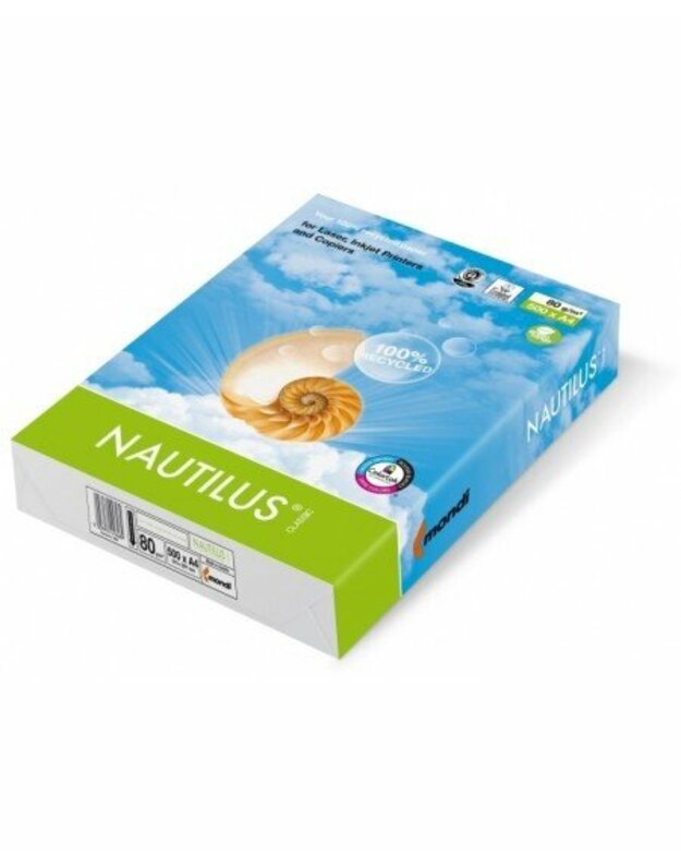 Popierius NAUTILUS Classic, 80 g/m2, A4, 500 lapų