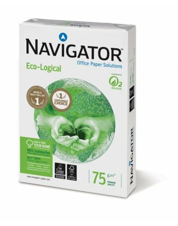 Popierius NAVIGATOR Eco-Logical, 75 g/m2, A3, 500 lapų