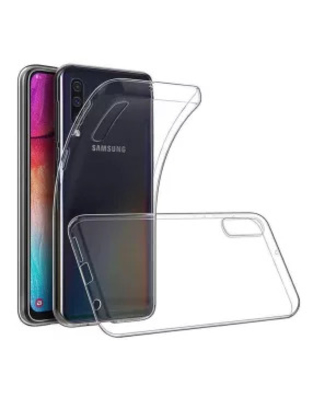 Plonas 1 mm dėklas, skirtas "Samsung Galaxy A70", skaidrus