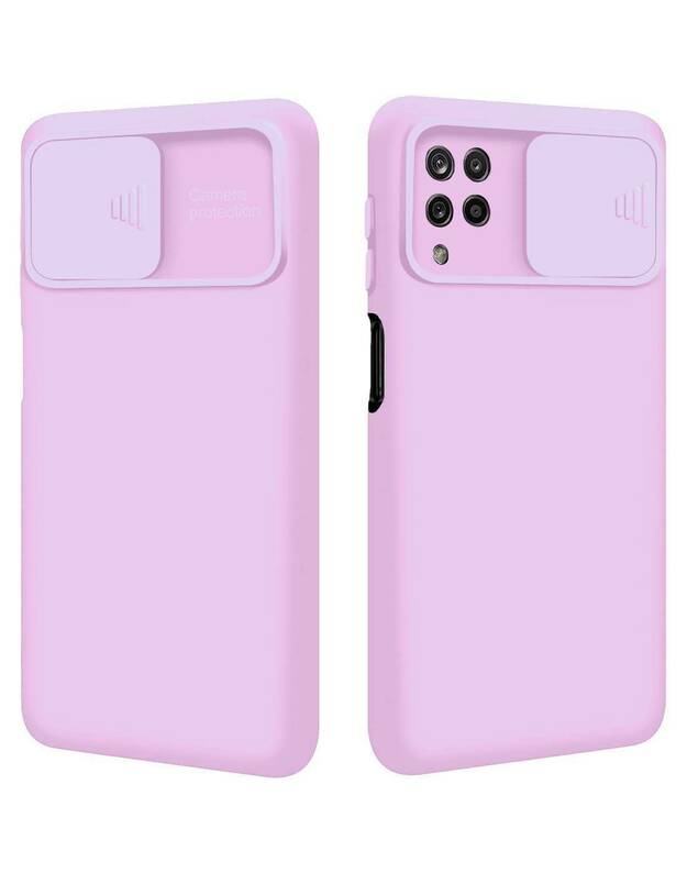 „Samsung Galaxy A22 5G“ dėklas su kameros dangteliu – šviesiai violetinis