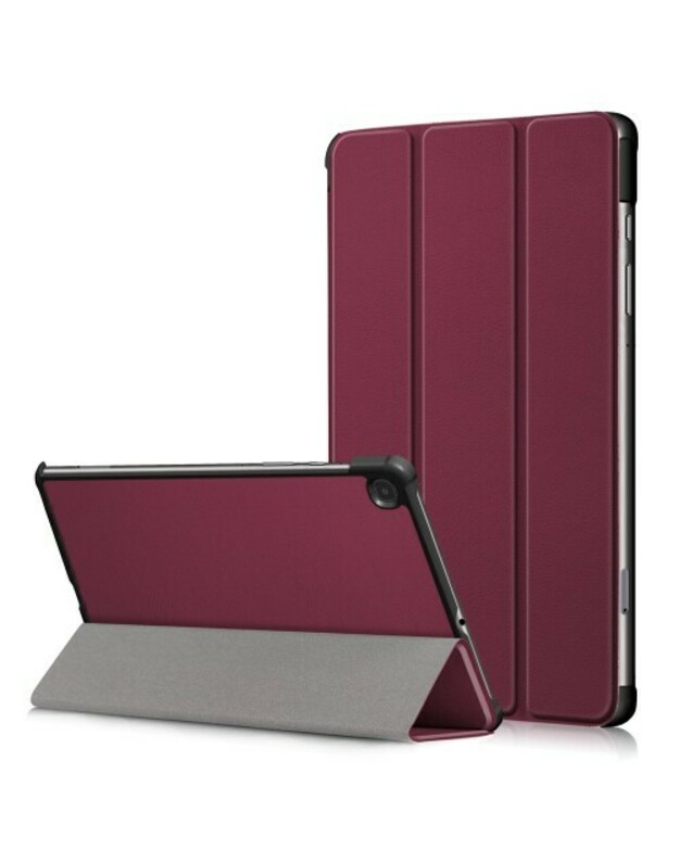 Dėklas Smart Leather Huawei MediaPad T5 10.0 bordo spalvos